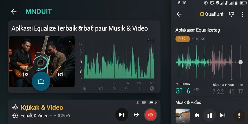 Antarmuka pengguna MNDUIT dengan fungsi equalizer yang lengkap.