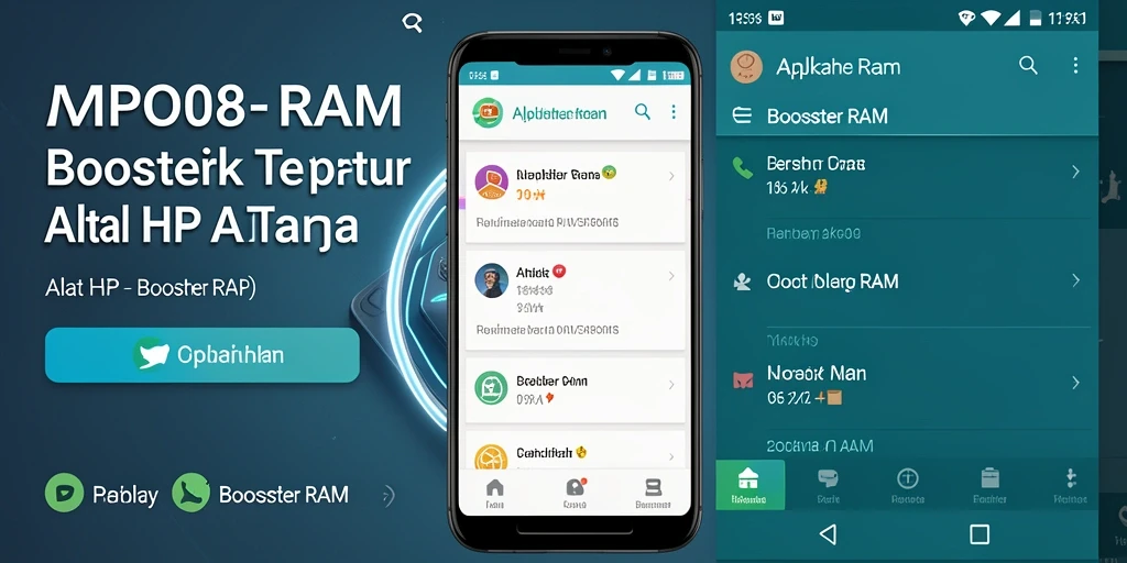 Tampilan antarmuka MPO08 yang sederhana dan mudah digunakan untuk mengoptimalkan RAM.
