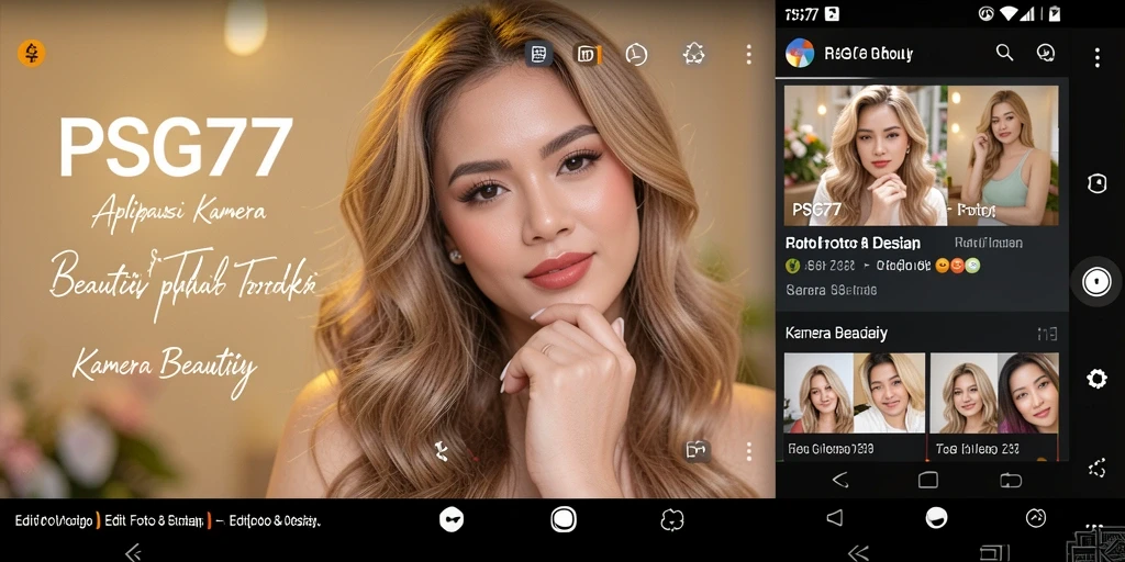Tampilan antarmuka PSG77 yang menarik untuk editing foto.