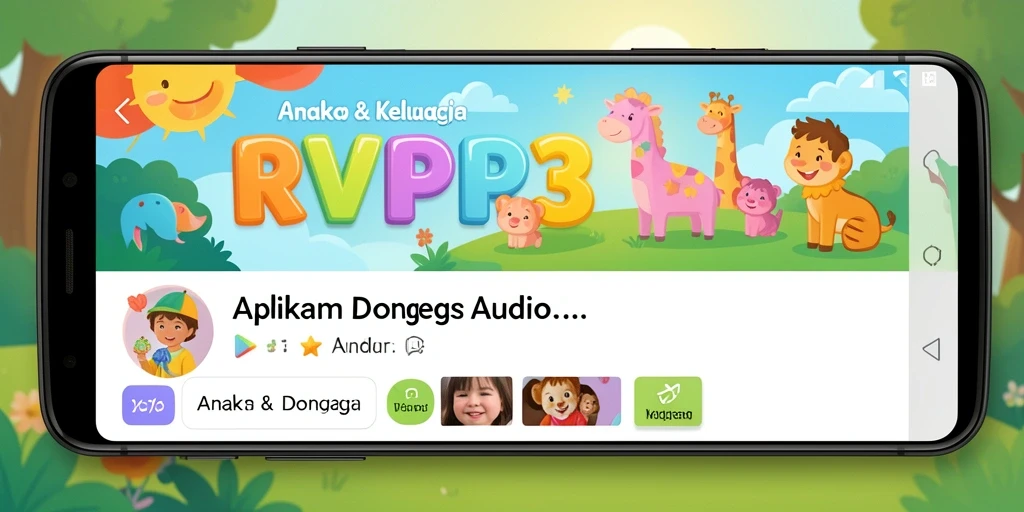 Antarmuka aplikasi RVIP3 dengan pilihan cerita menarik.